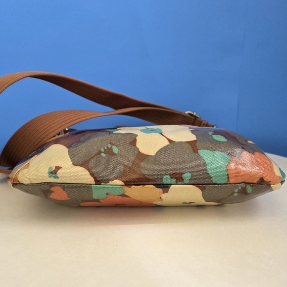 Retro Fossil Key Per Boho Crossbody Bag Coated Canvas Shoulder Floral Charms - Picture 3 of 12